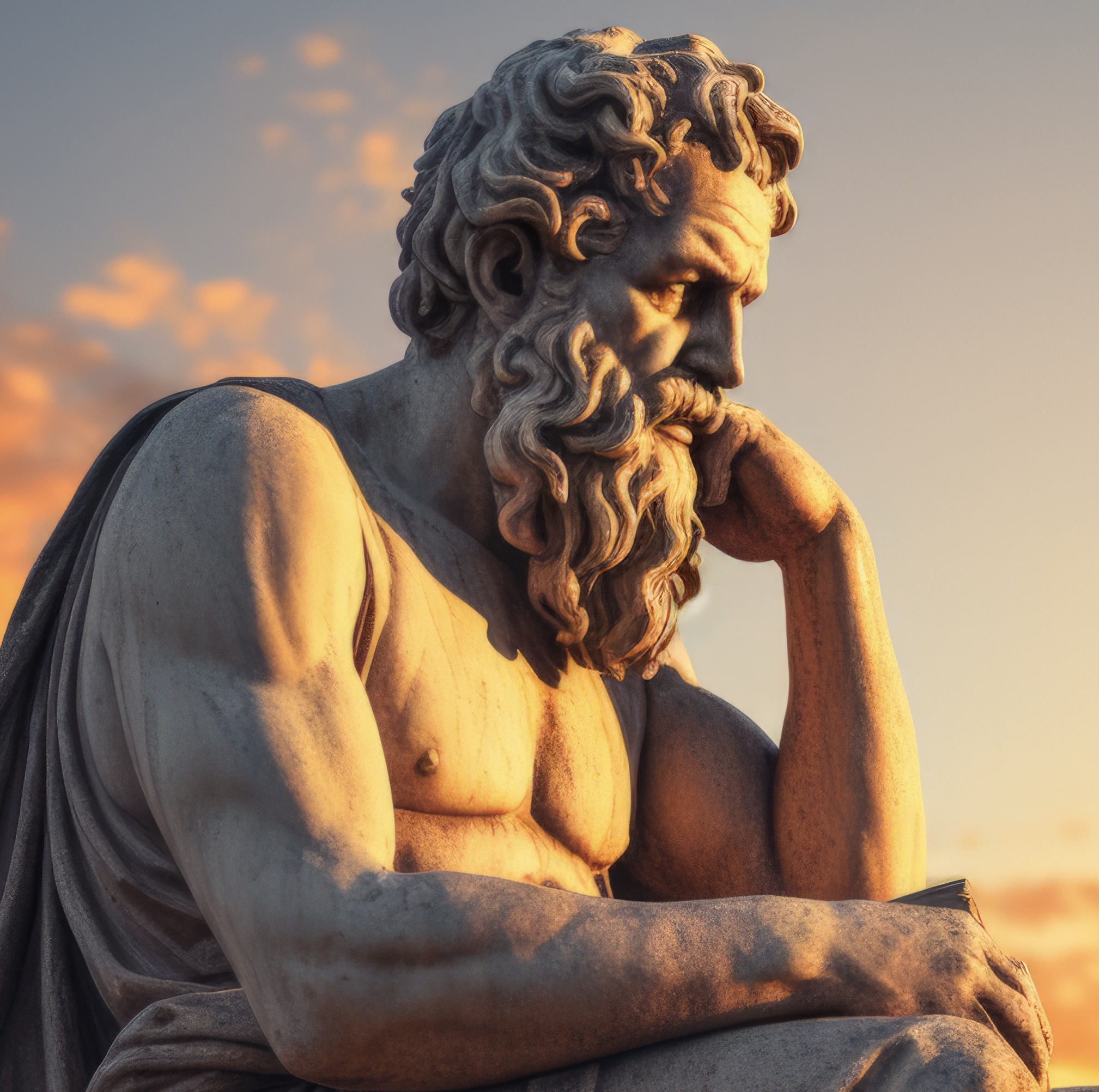 estatua-de-um-filosofo-da-antiga-divindade-grega